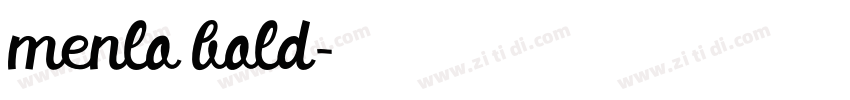 menlo bold字体转换